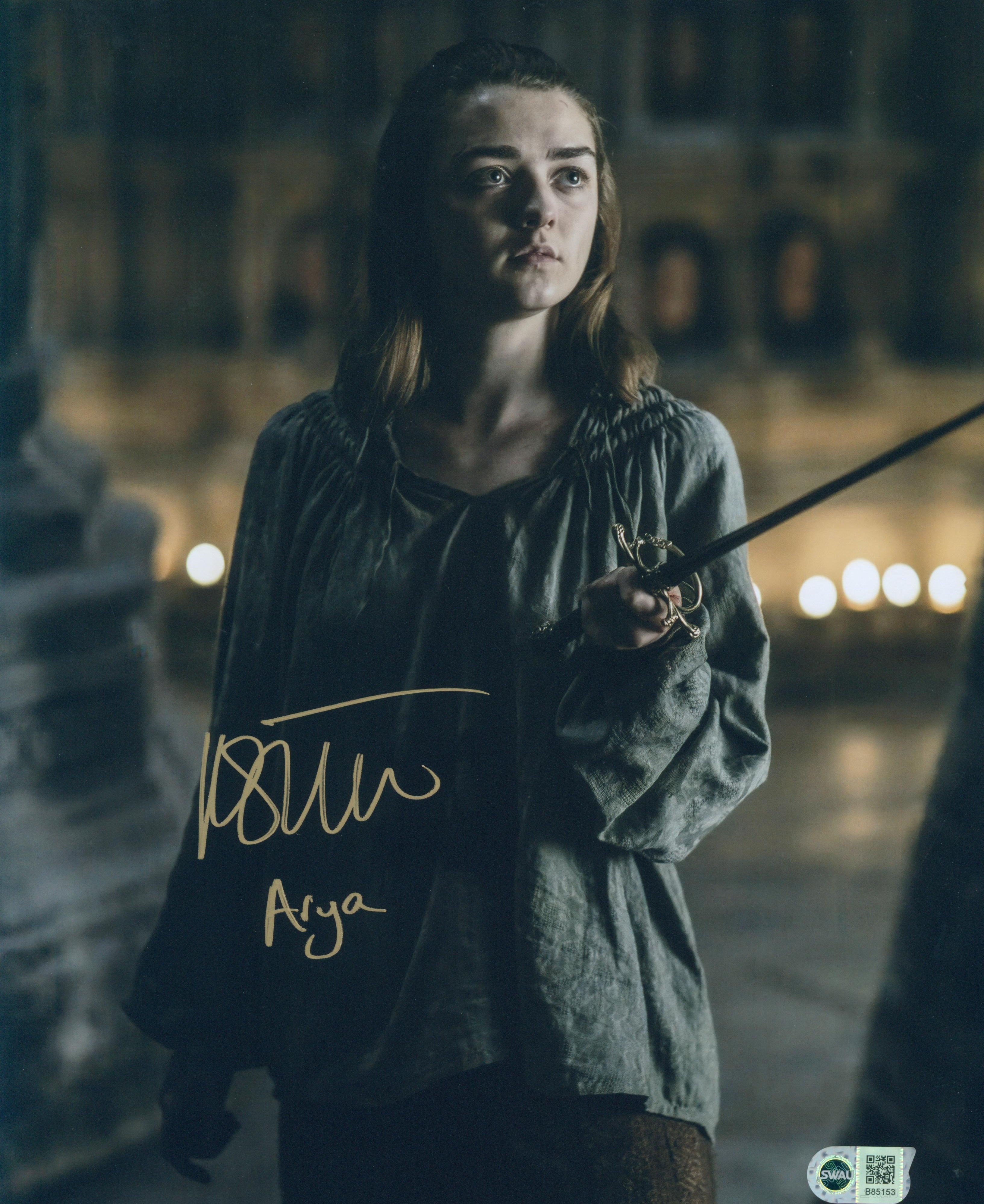 Maisie Williams Signed 11X14 Photo - SWAU Authenticated - SWAU