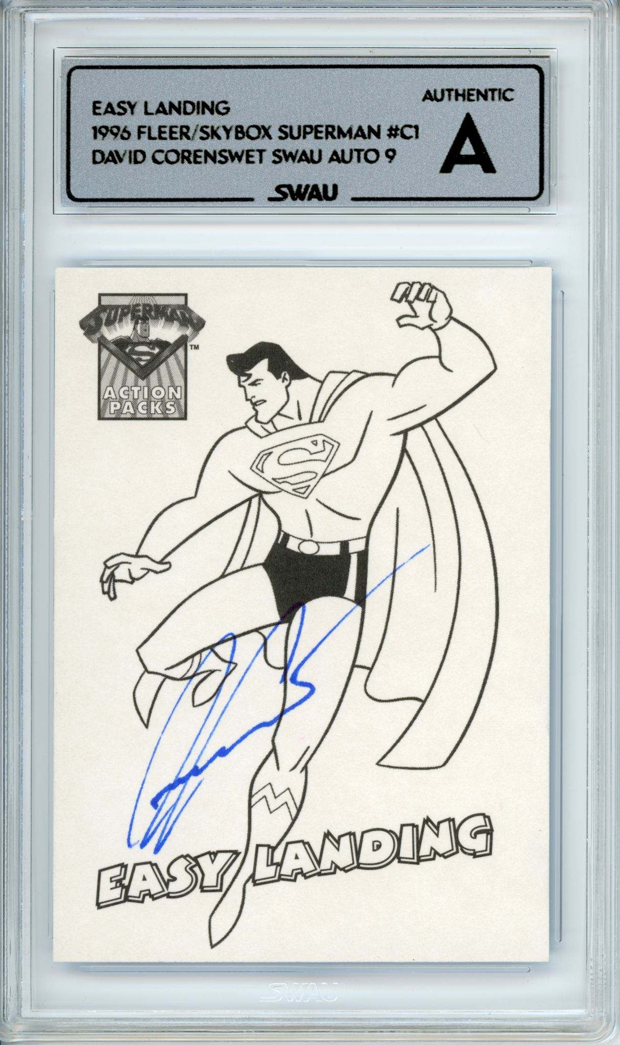 David Corenswet Signed Trading Card - SWAU Authenticated & Encapsulated - SWAU