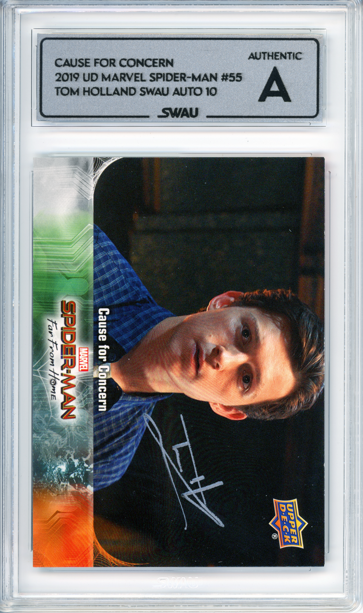 Tom Holland Signed Trading Card - SWAU Authenticated & Encapsulated - SWAU