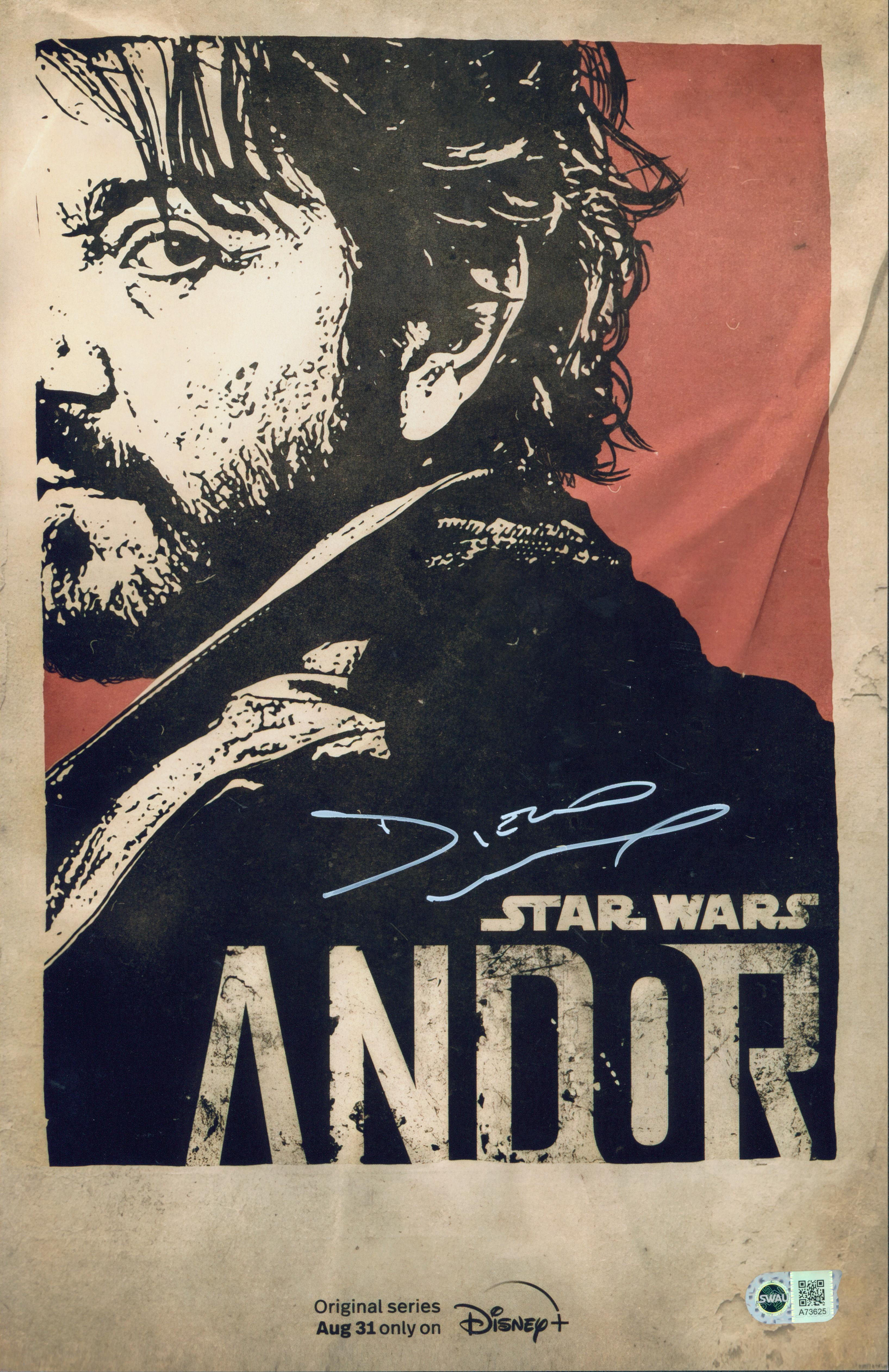 Diego Luna Signed 11x17 Photo - SWAU Authenticated - SWAU
