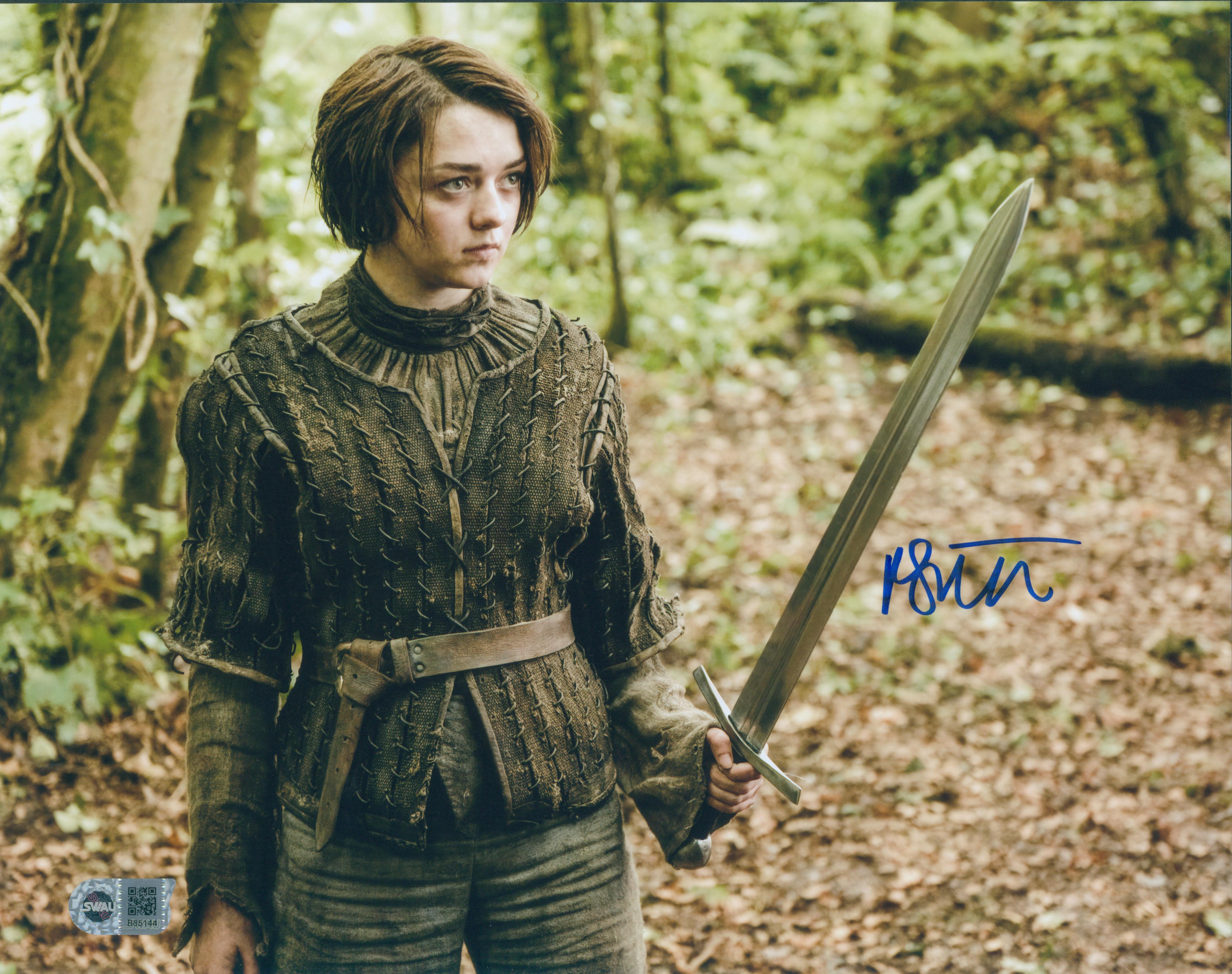 Maisie Williams Signed 11X14 Photo - SWAU Authenticated - SWAU