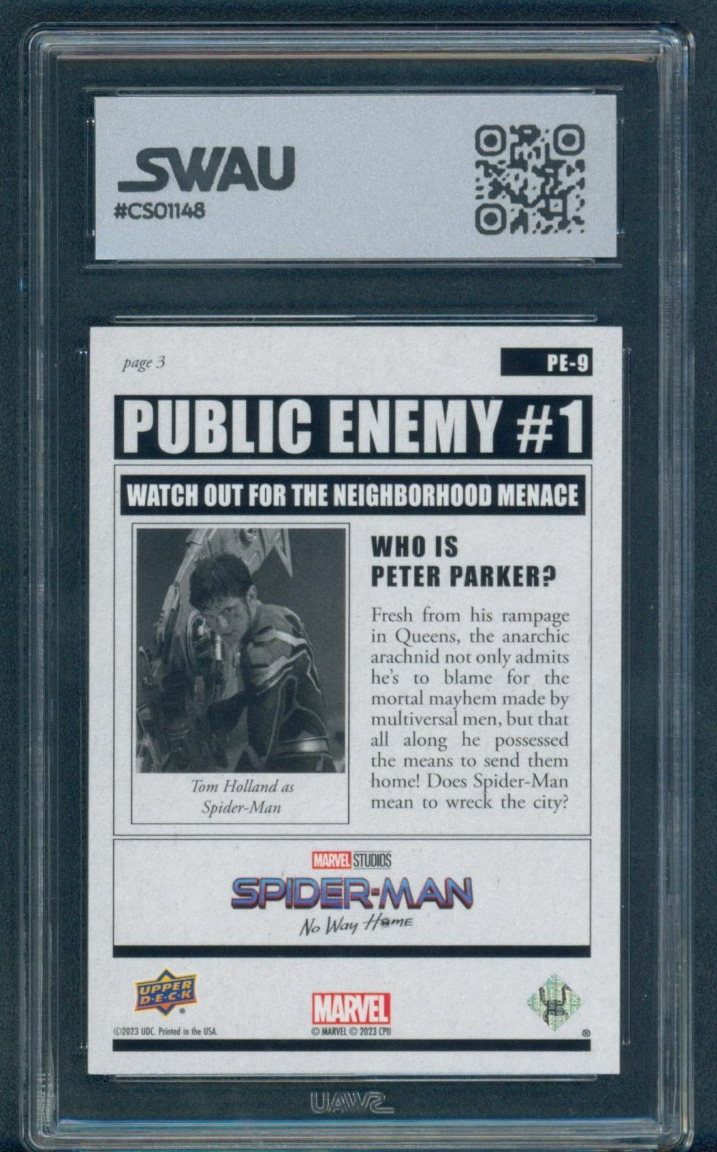 Tom Holland Signed Trading Card - SWAU Authenticated & Encapsulated