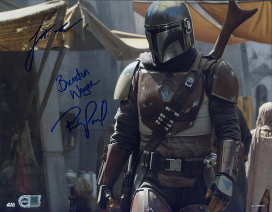 Pedro Pascal, Brendan Wayne, & Lateef Crowder Signed 11x14 Photo - SWAU Authenticated