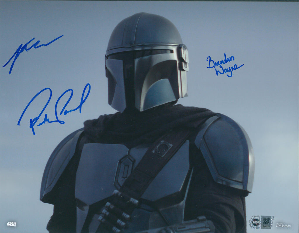 Pedro Pascal, Brendan Wayne, & Lateef Crowder Signed 11x14 Photo - SWAU Authenticated