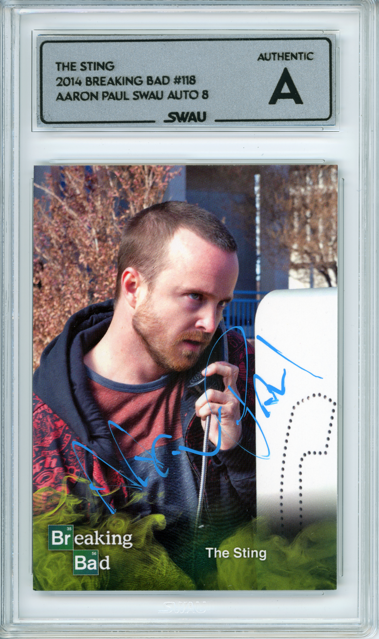 Aaron Paul Signed Trading Card - SWAU Authenticated & Encapsulated - SWAU