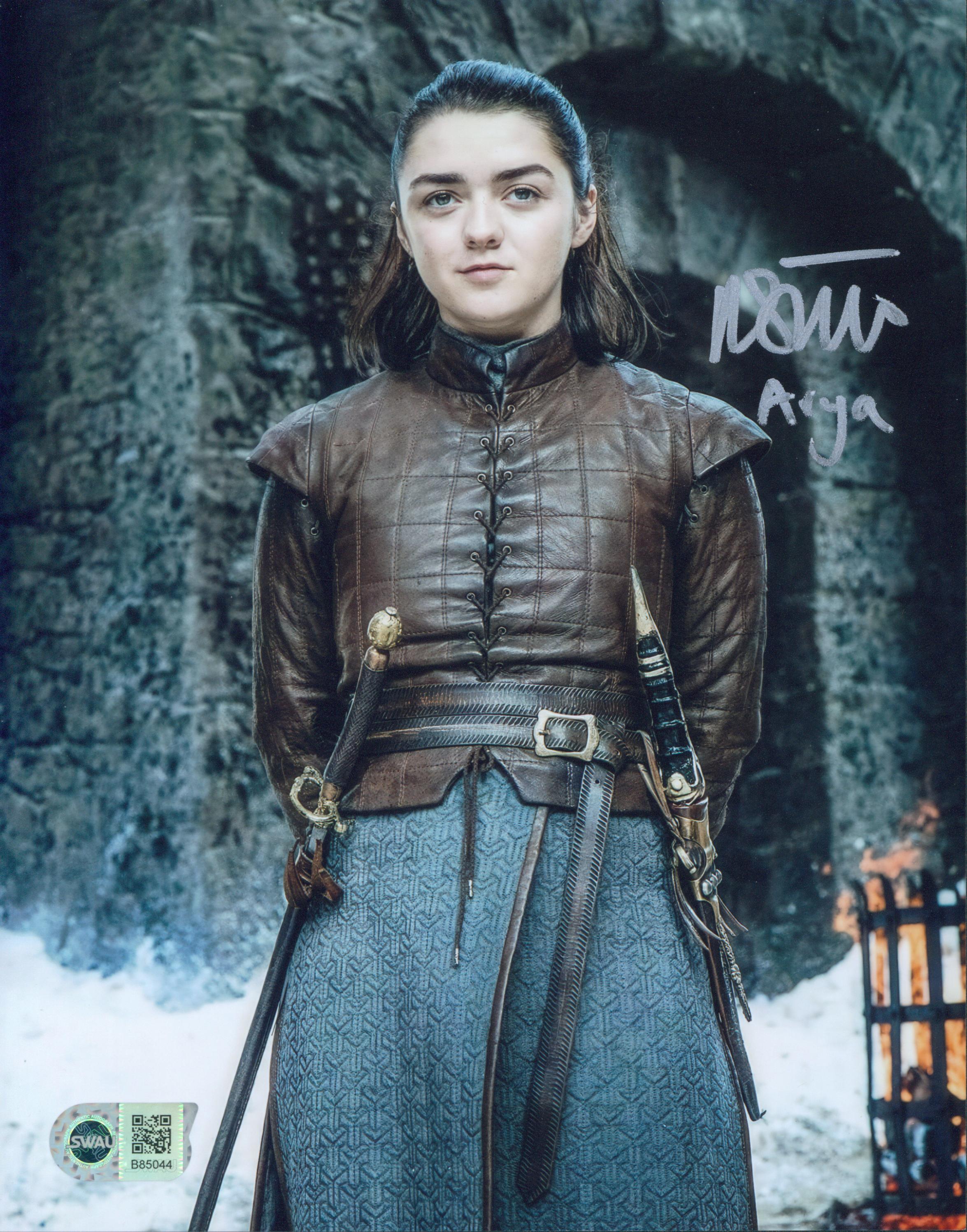 Maisie Williams Signed 8x10 Photo - SWAU Authenticated - SWAU