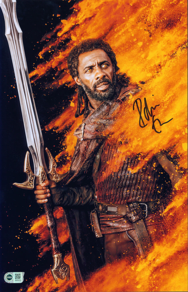 Idris Elba Signed 11x17 Photo - SWAU Authenticated - SWAU
