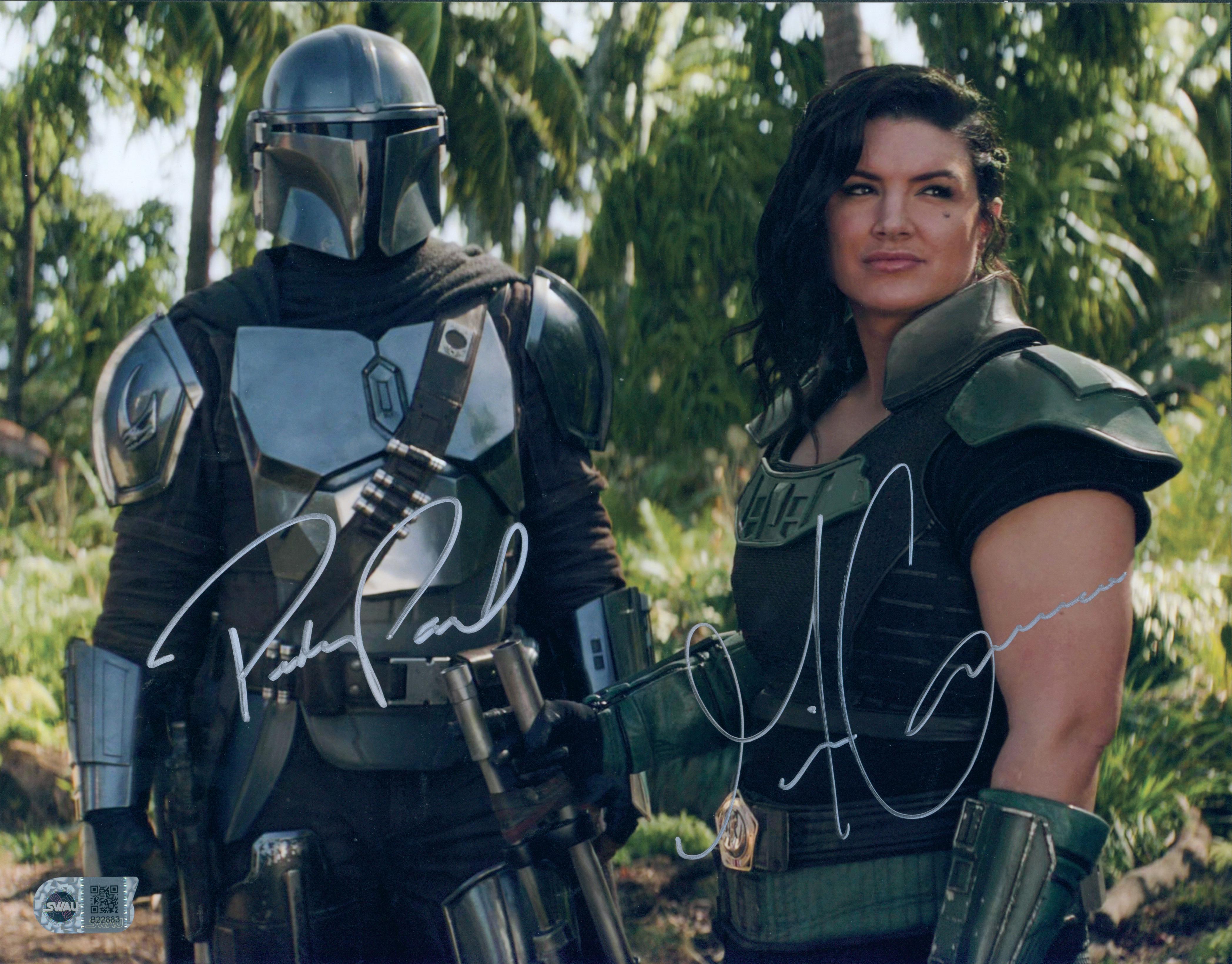 Pedro Pascal & Gina Carano Signed 11x14 Photo - SWAU Authenticated - SWAU