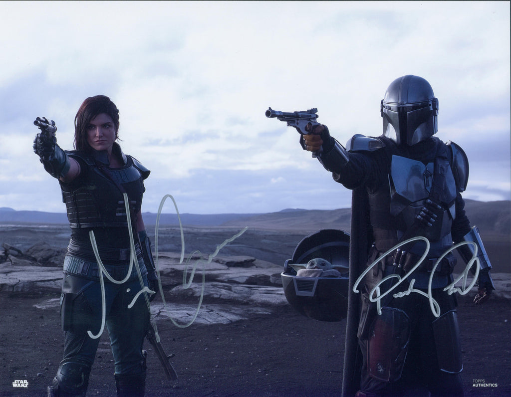 Pedro Pascal & Gina Carano Signed 11x14 Photo - SWAU Authenticated