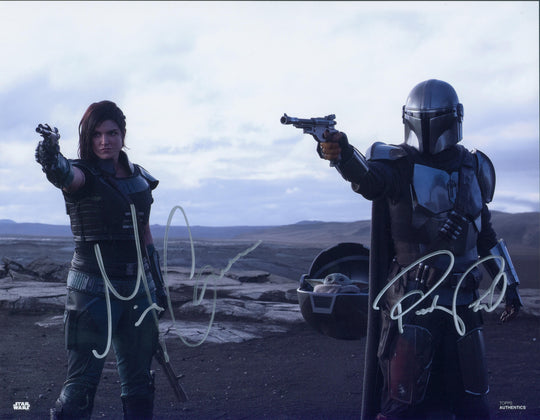 Pedro Pascal & Gina Carano Signed 11x14 Photo - SWAU Authenticated