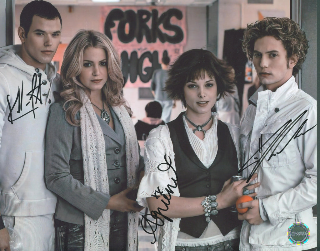 Ashley Greene & Jackson Rathbone & Kellan Lutz Signed 11x14 Photo - SWAU Authenticated